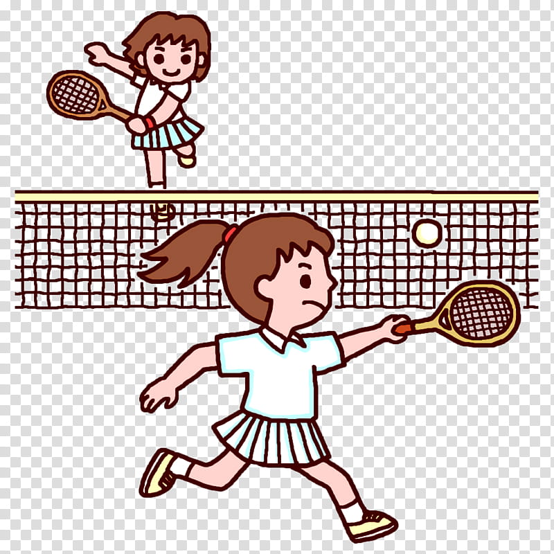 School sport, School , Cartoon, Beach Racket, Tennis, Tennis Racquet ...