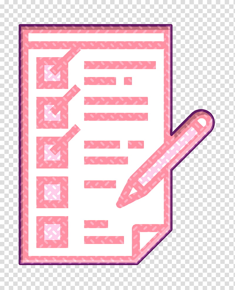 Test icon Election icon Checking icon, Pink, Text, Magenta transparent background PNG clipart