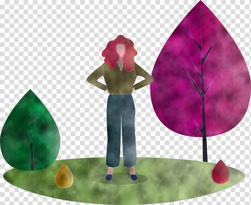 fashion girl, Magenta, Leaf, Table, Plant transparent background PNG clipart