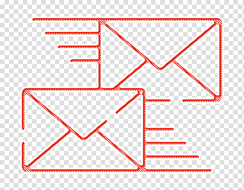 Contact Us icon Sent icon Mail icon, Red, Line, Text, Diagram, Triangle, Slope transparent background PNG clipart