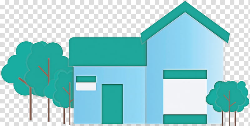 house home, Green, Turquoise, Property, Real Estate, Line, Roof, Architecture transparent background PNG clipart