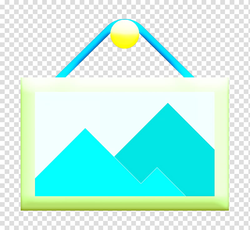 Home Decoration icon Frame icon graph icon, graph Icon, Logo, Triangle, Area, Green, Meter, Computer transparent background PNG clipart