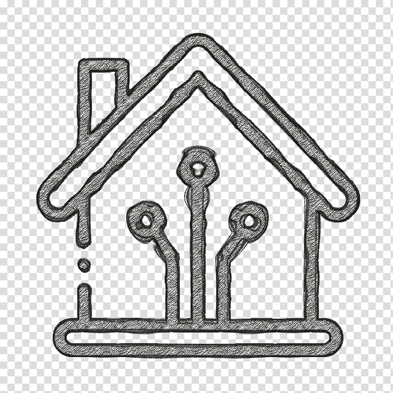 Smarthome icon Domotics icon Smart home icon, Black And White
, Line Art, Symbol, Chemical Symbol, Car, Meter transparent background PNG clipart