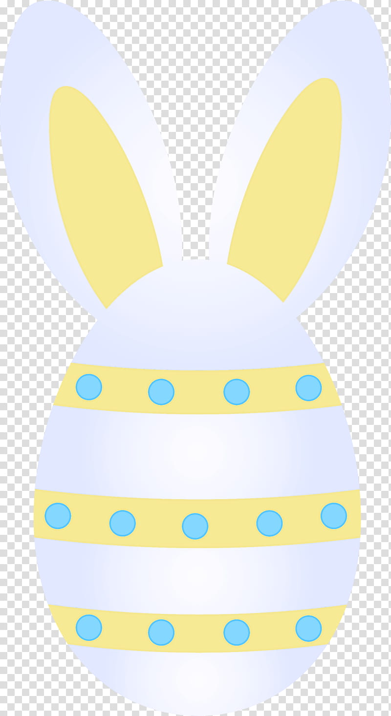 easter egg with bunny ears, Yellow, Easter Bunny, Polka Dot, Rabbit transparent background PNG clipart
