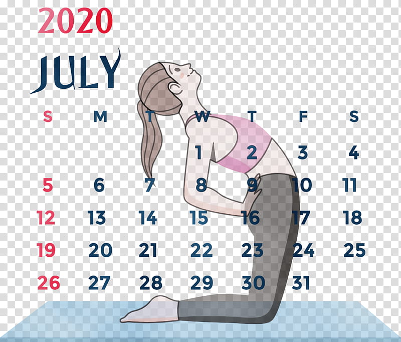 angle shoe muscle line, July 2020 Printable Calendar, July 2020 Calendar, Watercolor, Paint, Wet Ink transparent background PNG clipart