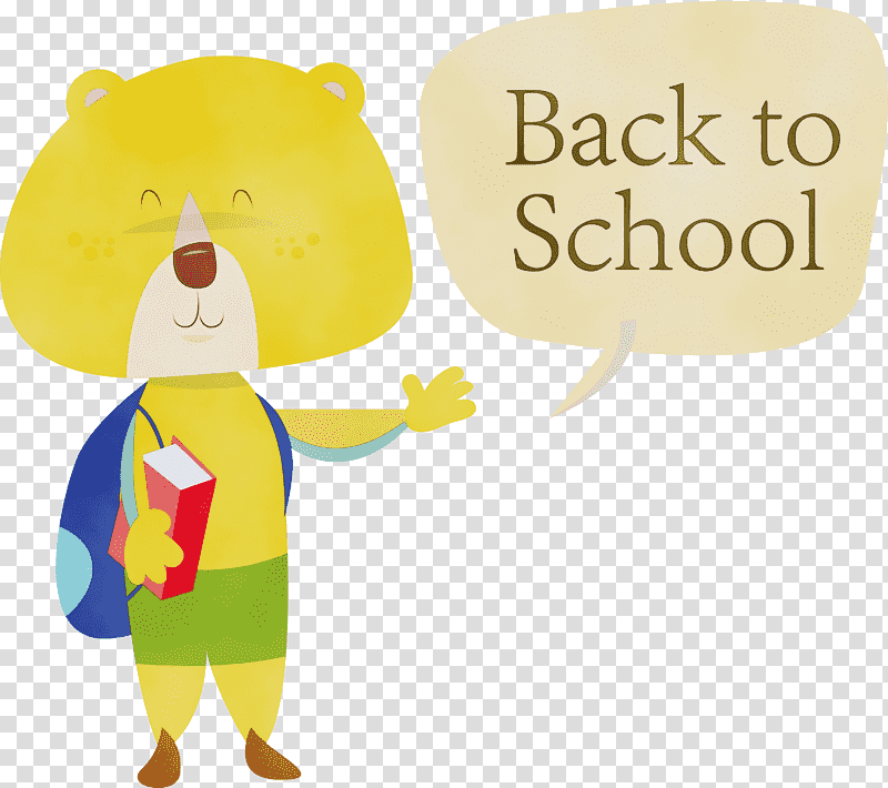 cartoon yellow meter blacksburg happiness, Back To School, Watercolor, Paint, Wet Ink, Cartoon, Science transparent background PNG clipart