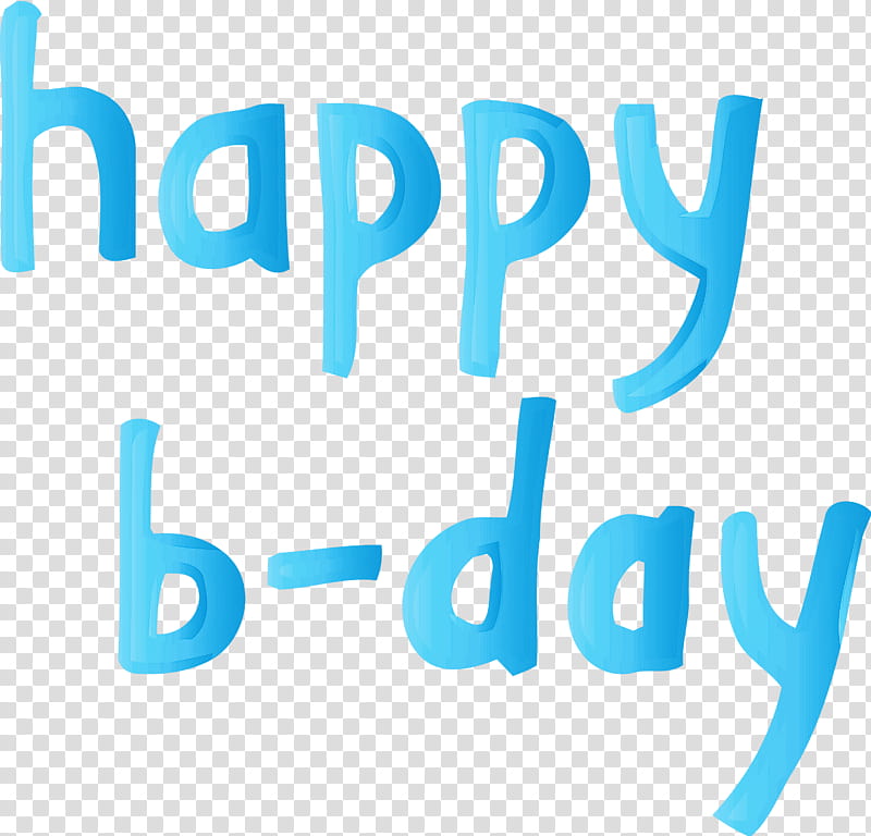Happy B-Day Calligraphy Calligraphy, Happy BDay Calligraphy, Text, Turquoise, Aqua, Azure, Line, Electric Blue transparent background PNG clipart