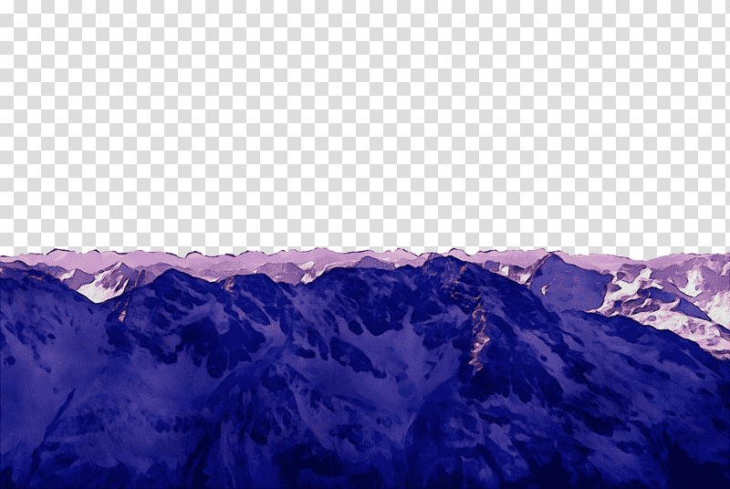 mountain range mount scenery terrain massif mountain, Watercolor, Paint, Wet Ink, Geology, Sky, Purple transparent background PNG clipart