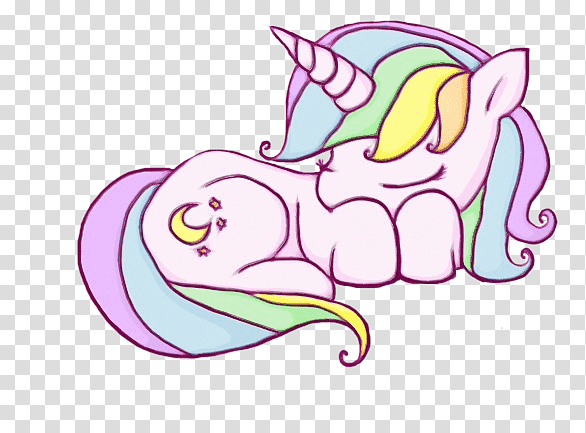 Unicorn, Watercolor, Paint, Wet Ink, Drawing, Sleep, Shortsleeved Baby Bodysuit transparent background PNG clipart