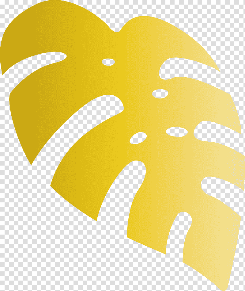 monstera tropical leaf, Logo, Symbol, Yellow, Meter, Line, Mathematics transparent background PNG clipart