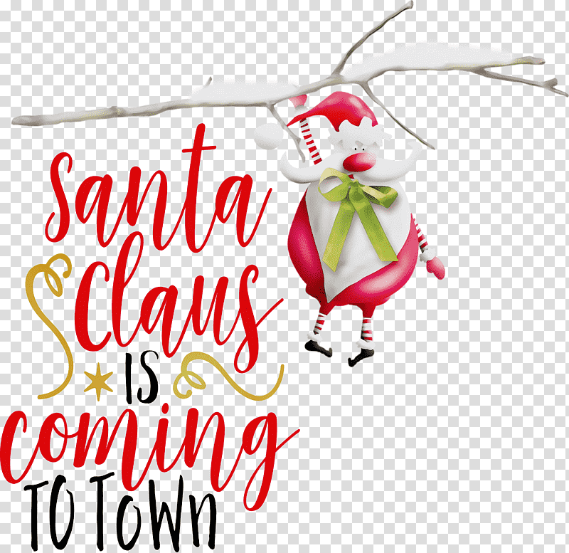 Christmas Day, Santa Claus Is Coming, Christmas , Watercolor, Paint, Wet Ink, Santa Claus Is Comin To Town transparent background PNG clipart