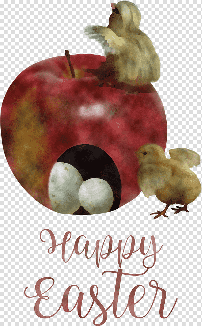 Happy Easter chicken and ducklings, Still Life , Birds, Meter, Water Bird, Apple, Fruit transparent background PNG clipart