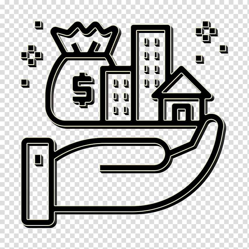 Assets icon Loan icon Fintech icon, Text, Line, Coloring Book, Line Art, Symbol, Logo transparent background PNG clipart