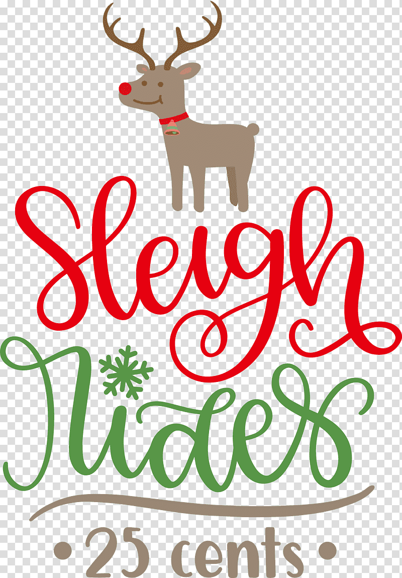 Sleigh Rides Deer reindeer, Christmas , Logo, Day, Christmas Ornament M, Arisan, Text transparent background PNG clipart
