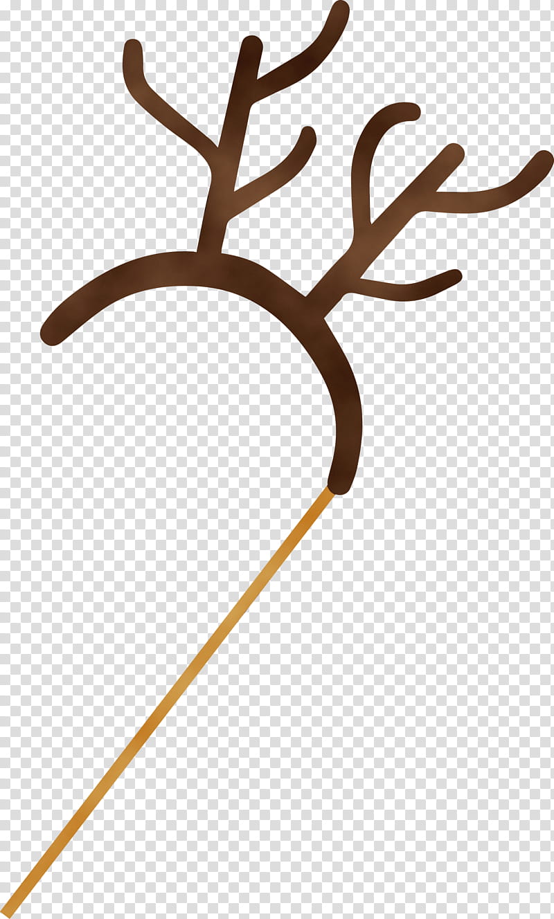deer plant stem antler line meter, Christmas Sign, Watercolor, Paint, Wet Ink, Plants, Biology, Mathematics transparent background PNG clipart