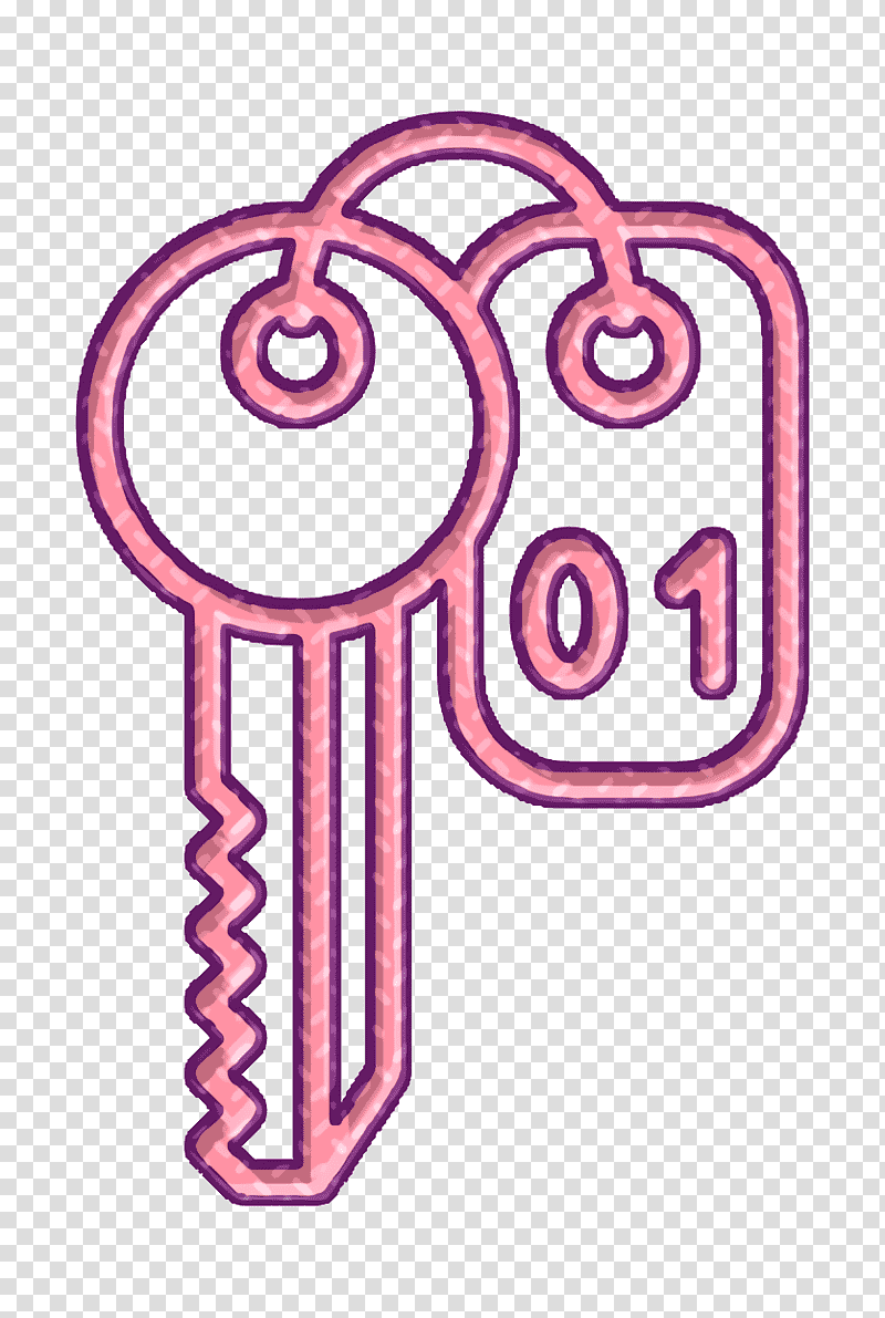Hotel services icon Hotel icon Room key icon, Symbol, Chemical Symbol, Line, Meter, Jewellery, Human Body transparent background PNG clipart