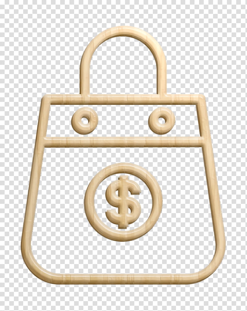 Payment icon Bag icon Buy icon, Brass, Handbag, Metal, Bathroom Accessory, Circle transparent background PNG clipart