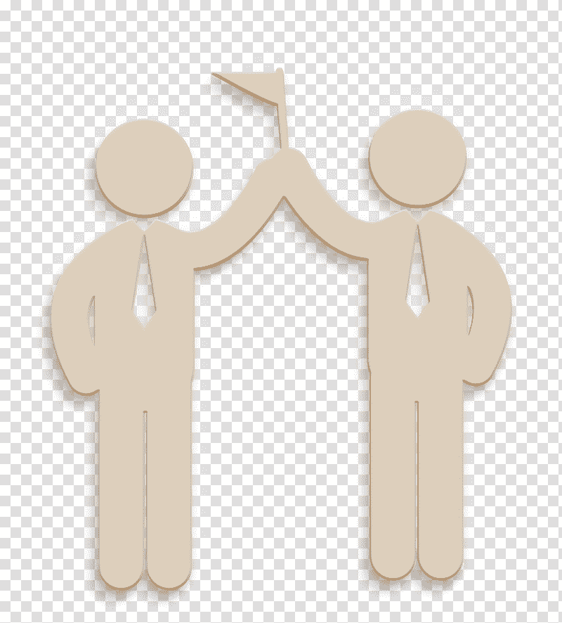Human Pictos icon Businessman icon Two businessmen holding a flag icon, Business Icon, Light Fixture, Meter, Science, Physics transparent background PNG clipart