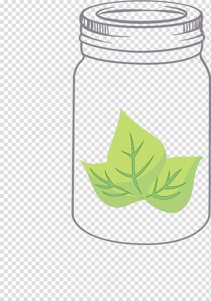 leaf green tree plants plant structure, Mason Jar, Watercolor, Paint, Wet Ink, Science, Biology transparent background PNG clipart