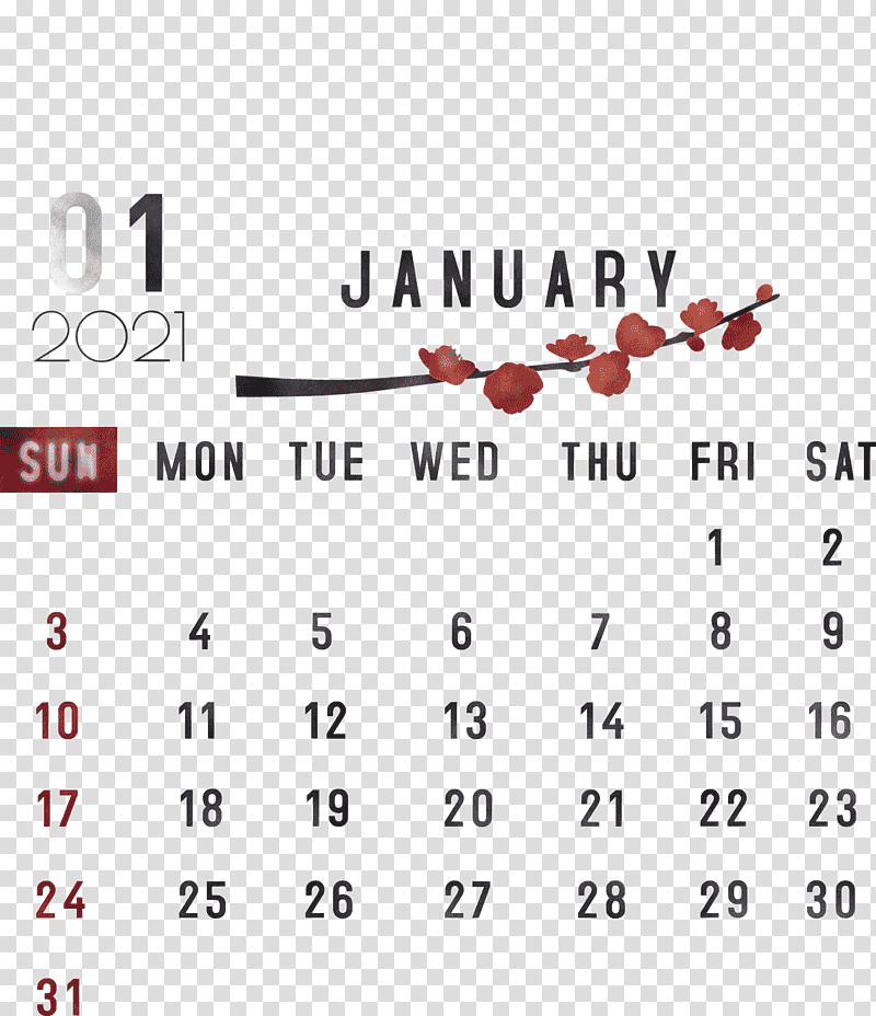 January 2021 Printable Calendar January Calendar, 2021 calendar, Calendar System, Computer Font, August, Line, Number transparent background PNG clipart