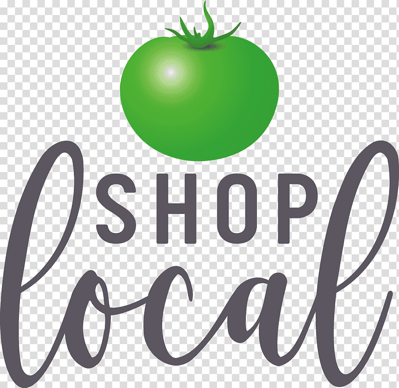 SHOP LOCAL, Logo, Green, Meter, Plants, Fruit, Line transparent background PNG clipart