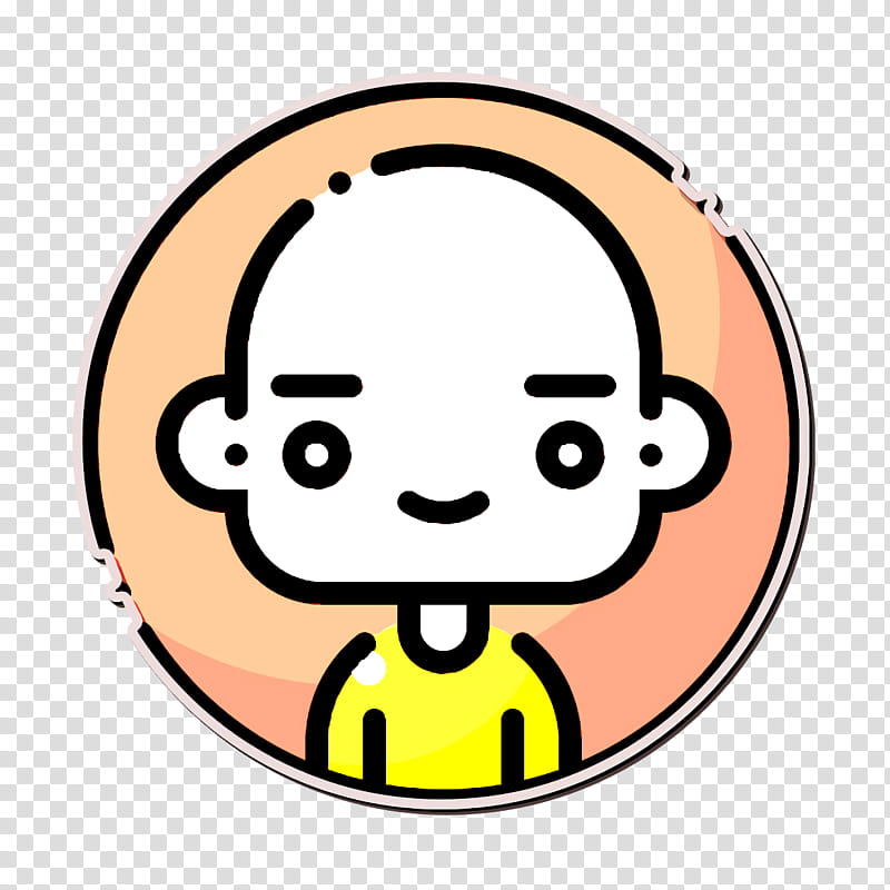 Man icon Bald icon Avatars icon, Face, Hair, Cartoon, Cheek, Facial Expression, Yellow, Head transparent background PNG clipart
