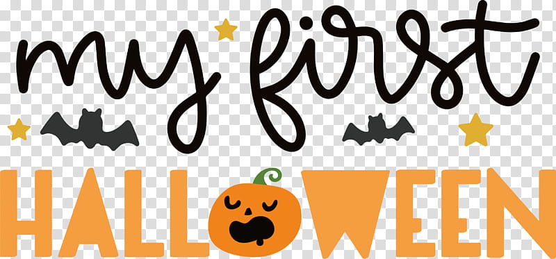 Happy Halloween, Logo, Pumpkin, Yellow, Line, Text, Happiness, Mathematics transparent background PNG clipart