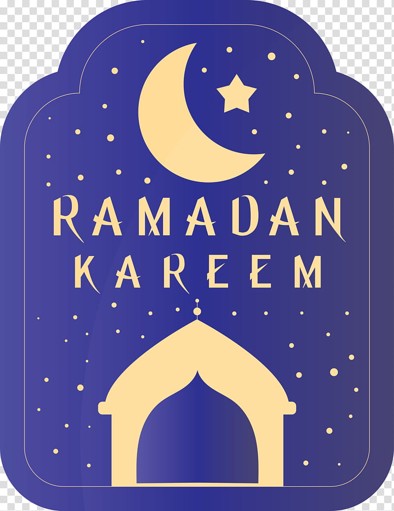 Ramadan Ramadan Kareem, Logo, Cobalt Blue, Text transparent background PNG clipart