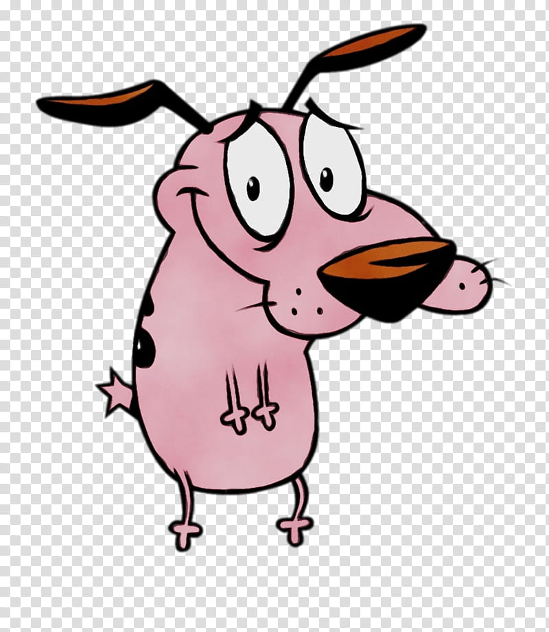 Courage the Cowardly Dog, Watercolor, Paint, Wet Ink, Muriel Bagge, Eustace Bagge, Drawing, Cartoon transparent background PNG clipart