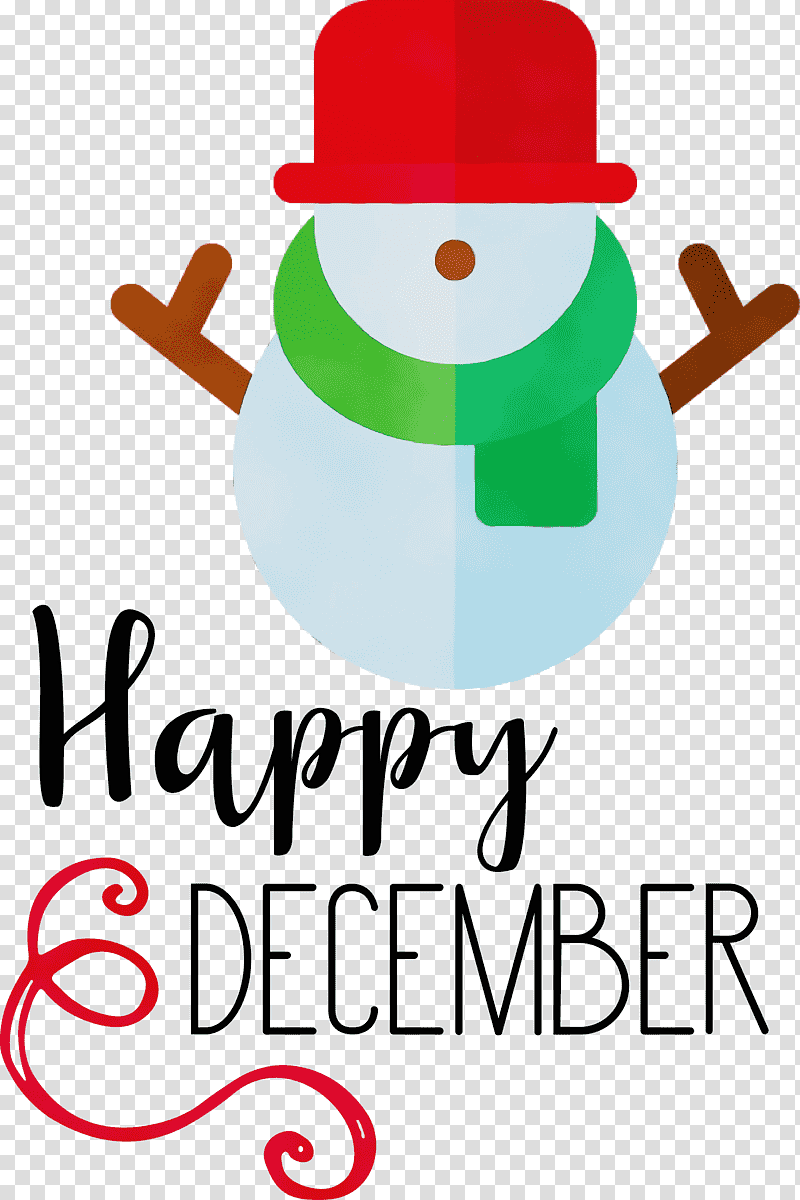 Christmas Day, Happy December, Winter
, Watercolor, Paint, Wet Ink, Snowman transparent background PNG clipart