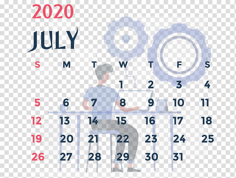 July 2020 Printable Calendar July 2020 Calendar 2020 Calendar, Chinese Calendar, Calendar System, 2019, Calendar Date, Angle transparent background PNG clipart