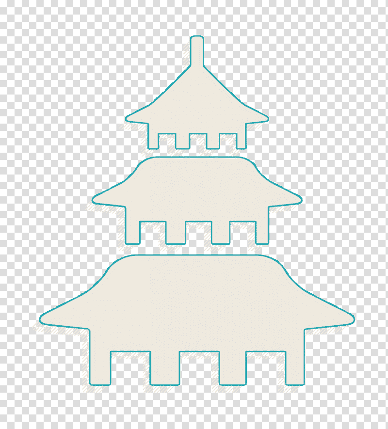 Pagoda icon Chinese pagoda icon Japanese culture icon, Buildings Icon, Flowerpot, Hardwood, Goods, Balcony, Plant Stand transparent background PNG clipart