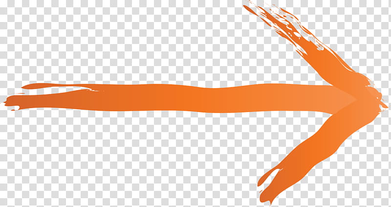 Brush Arrow, Orange, Line, Hand transparent background PNG clipart