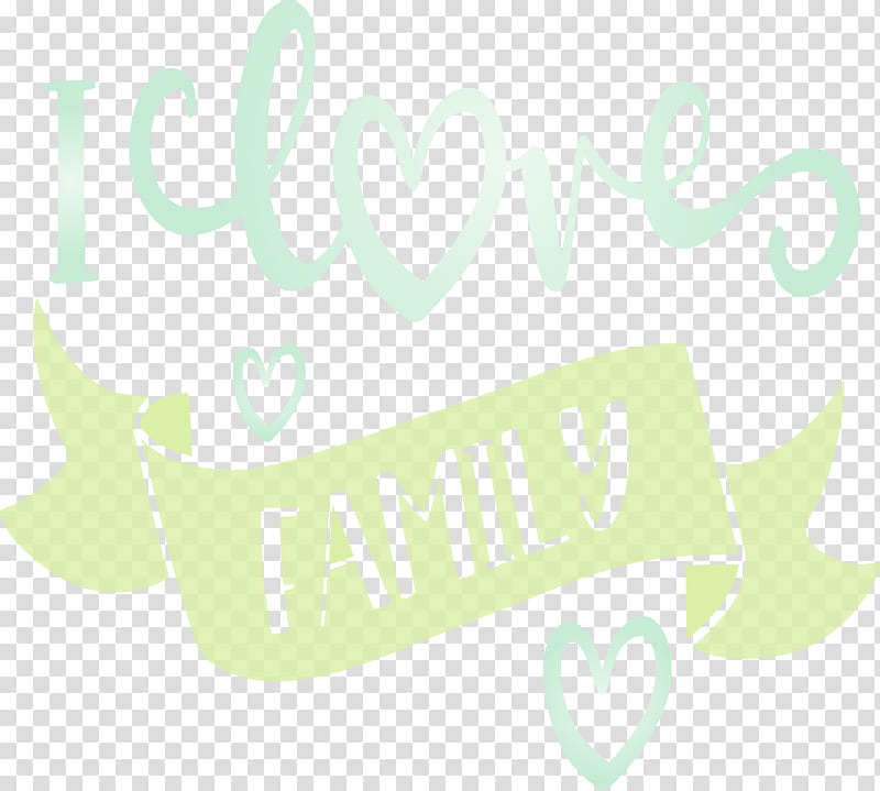 text green font logo label, Family Day, I Love Family, Watercolor, Paint, Wet Ink, Smile transparent background PNG clipart