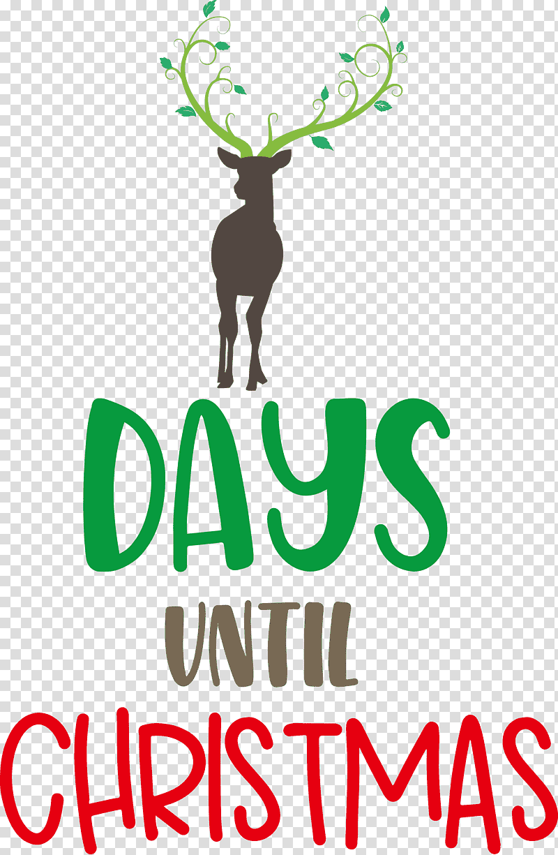 Days Until Christmas Christmas Xmas, Christmas , Reindeer, Logo, Antler, Meter, Line transparent background PNG clipart