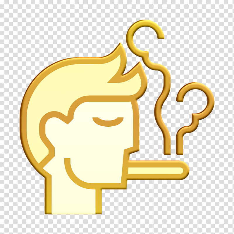 Smoking area icon Hotel Services icon Cigar icon, Logo, Yellow, Meter, Computer, Behavior, Human transparent background PNG clipart