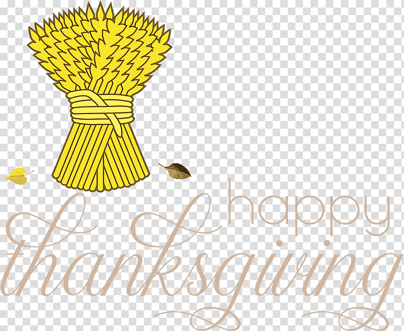 Wheat, Happy Thanksgiving , Thanksgiving Day, Watercolor, Paint, Wet Ink, Drawing transparent background PNG clipart