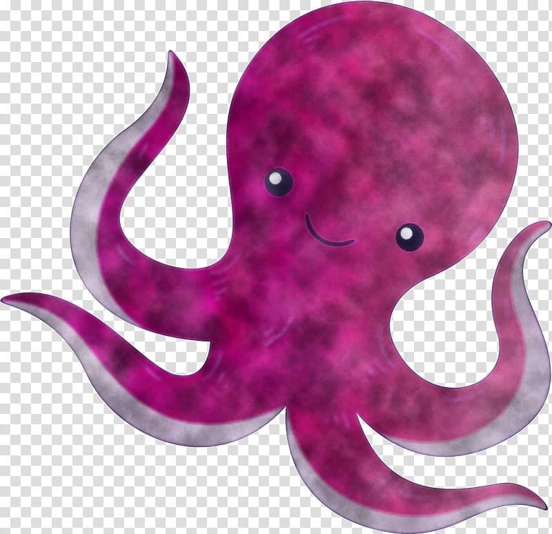 octopus giant pacific octopus pink purple violet, Watercolor Octopus, Magenta transparent background PNG clipart