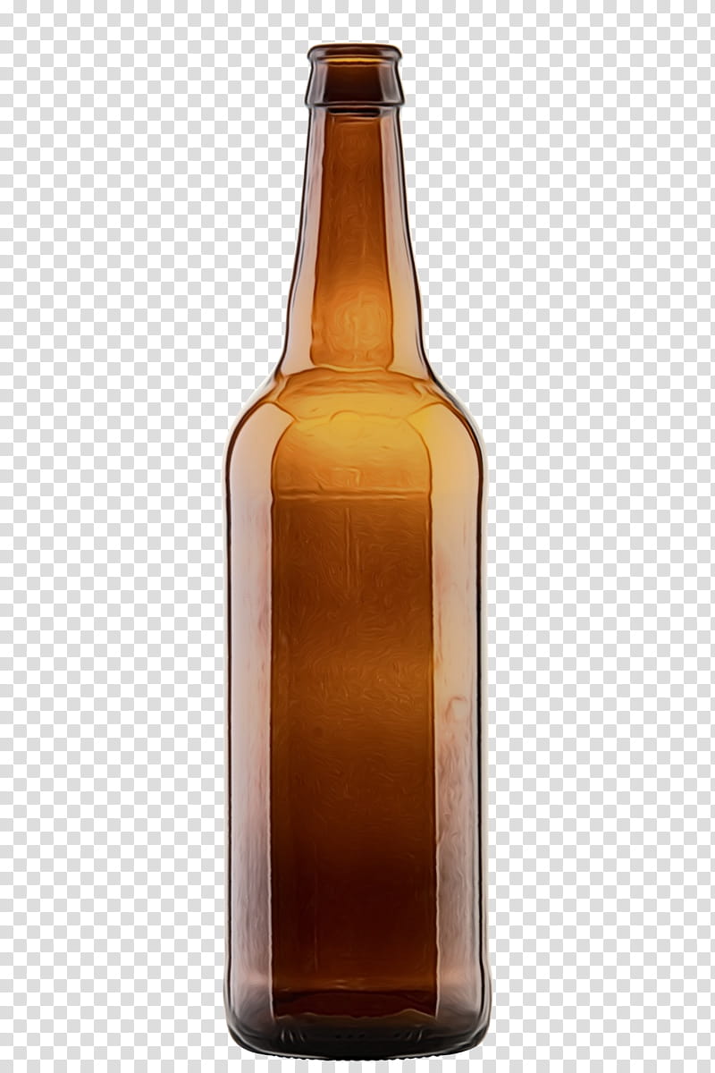 bottle glass bottle beer bottle drink drinkware, Watercolor, Paint, Wet Ink, Caramel Color, Tableware, Liqueur, Wine Bottle transparent background PNG clipart