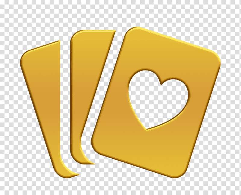 icon Three Cards icon Poker icon, Logo, Yellow, Meter transparent background PNG clipart