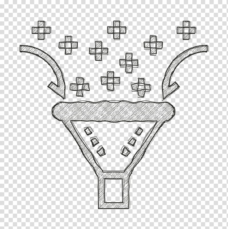 Filtering icon Funnel icon Data Management icon, Line Art, Angle, Logo, Pictogram, Symbol, Meter, Shoe transparent background PNG clipart