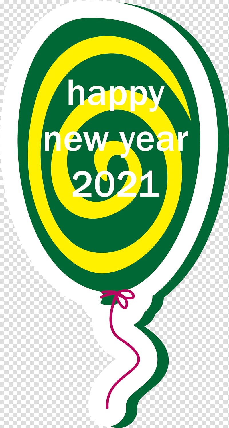 Balloon 2021 Happy New Year, Logo, Green, Meter, Happiness, Line, Area, Behavior transparent background PNG clipart