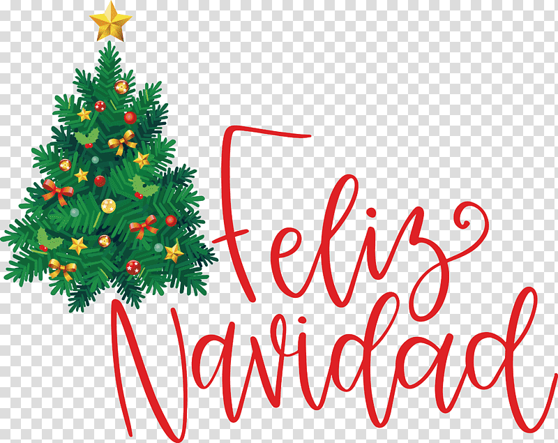 Feliz Navidad Christmas Xmas, Christmas , Christmas Tree, Christmas Day, Spruce, Holiday Ornament, Christmas Ornament transparent background PNG clipart