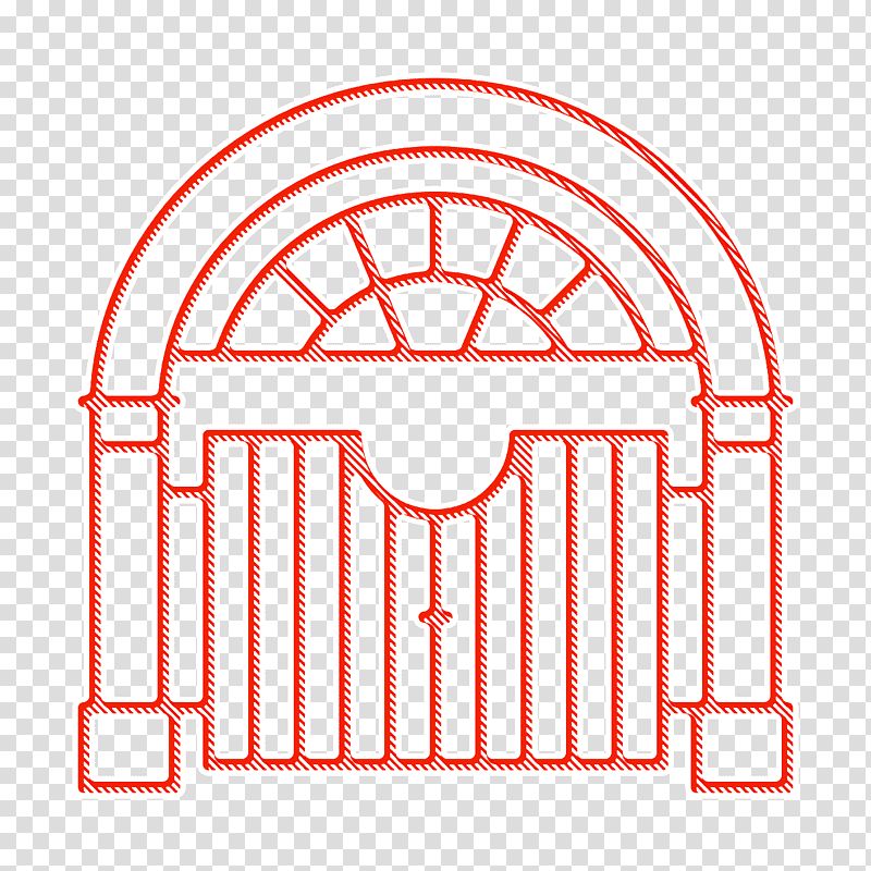 Big Gate icon City places icon Mansion icon, Home, Structure, Building, Symbol, Fence, Page transparent background PNG clipart