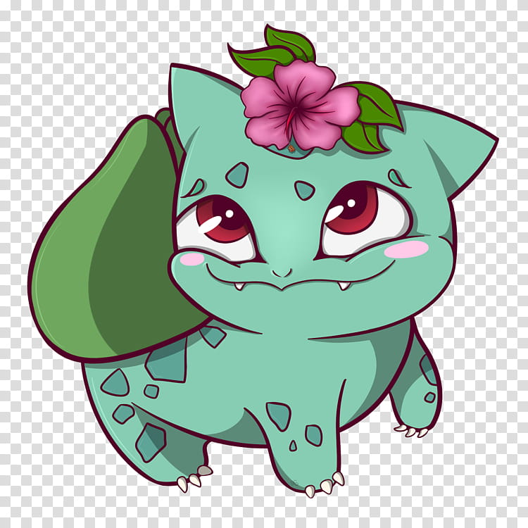 Bulbasaur, Digital Art, Cuteness, Green, Cartoon, Plant, Drawing transparent background PNG clipart