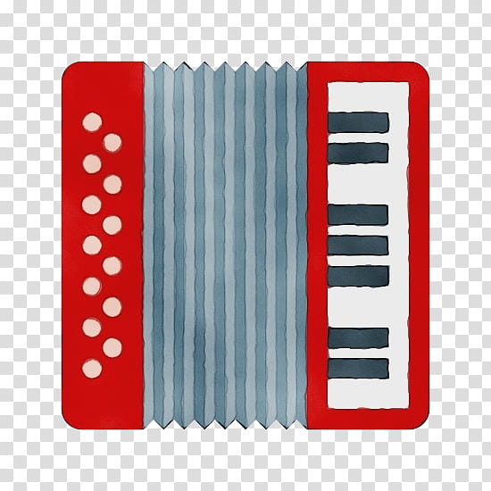 accordion red musical instrument folk instrument technology, Watercolor, Paint, Wet Ink, Garmon, Rectangle, Squeezebox transparent background PNG clipart