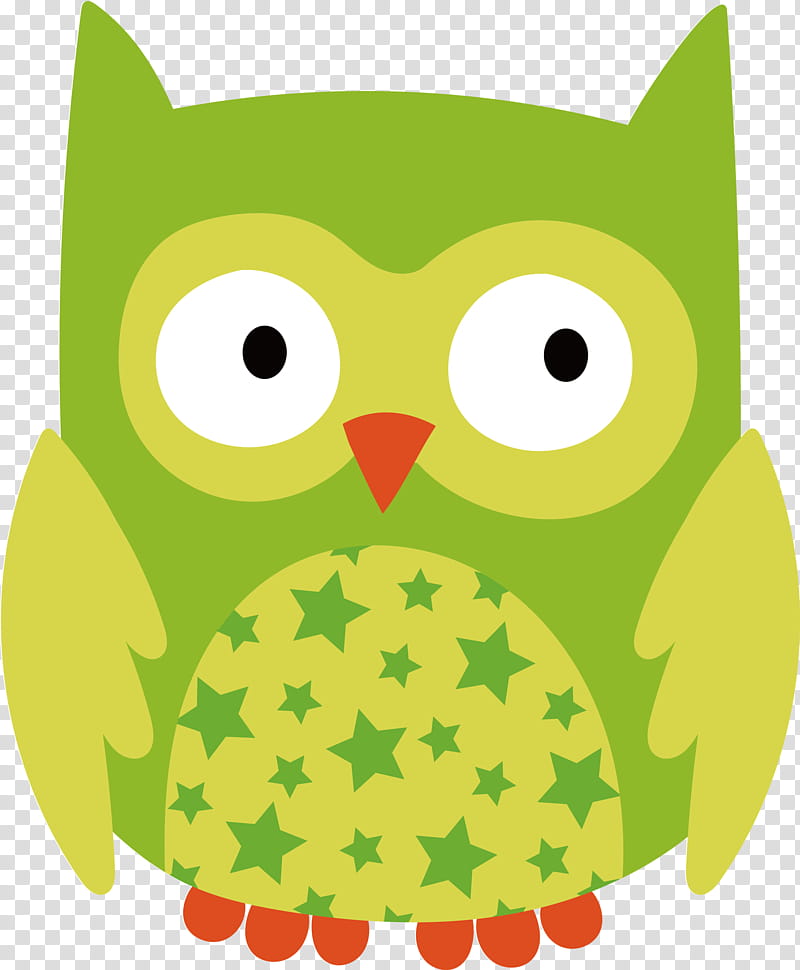 green cartoon owls