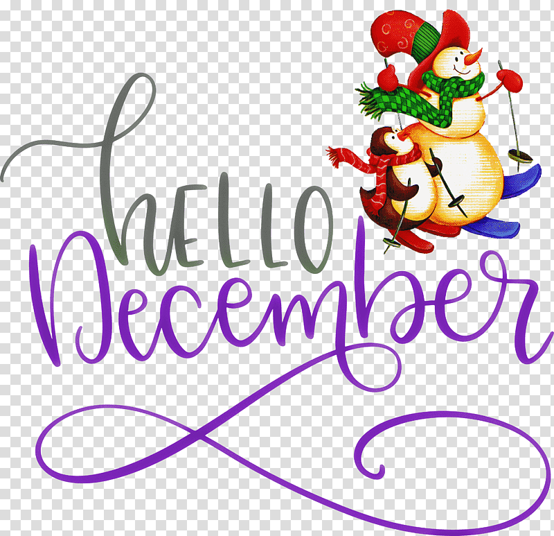 Hello December Winter December, Winter
, Flower, Christmas Day, Floral Design, Birth Flower, Petal transparent background PNG clipart