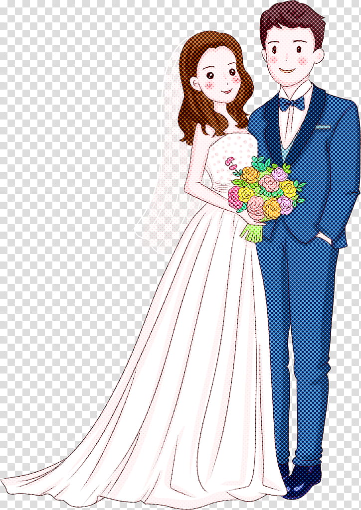 Wedding invitation, Bride, Cartoon, Wedding Dress, Cuteness, Isan, Gown transparent background PNG clipart