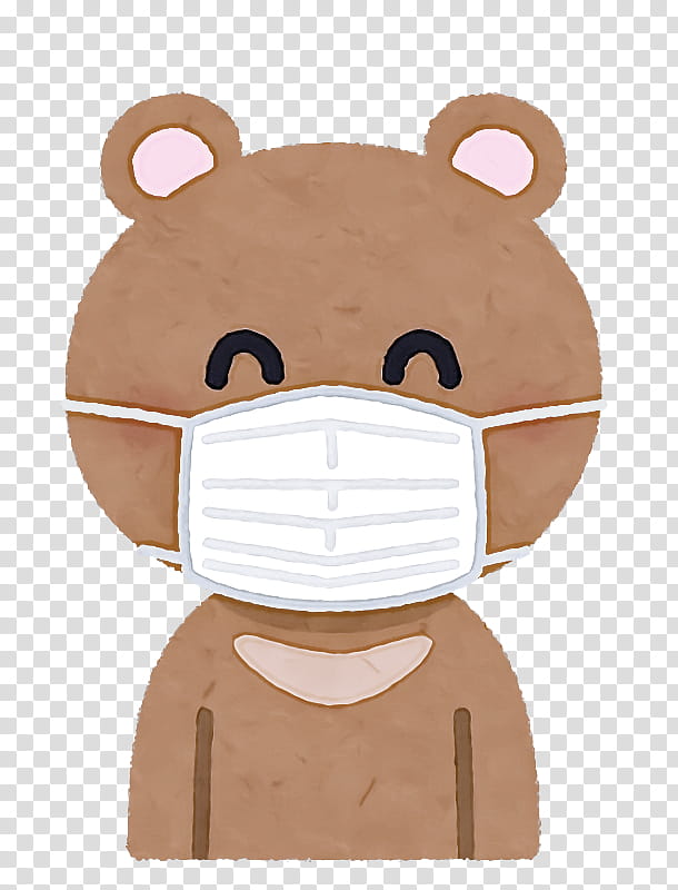 Teddy bear, Cartoon, Head, Brown, Brown Bear, Toy transparent background PNG clipart